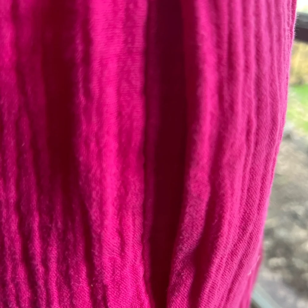 Chico's Vibrant Pink Midi Dress Size 2 Large Barbiecore Spring Loose Fit Pockets - Picture 8 of 10
